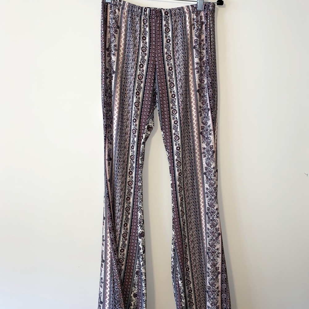 Rainbow Boho Flare Pants